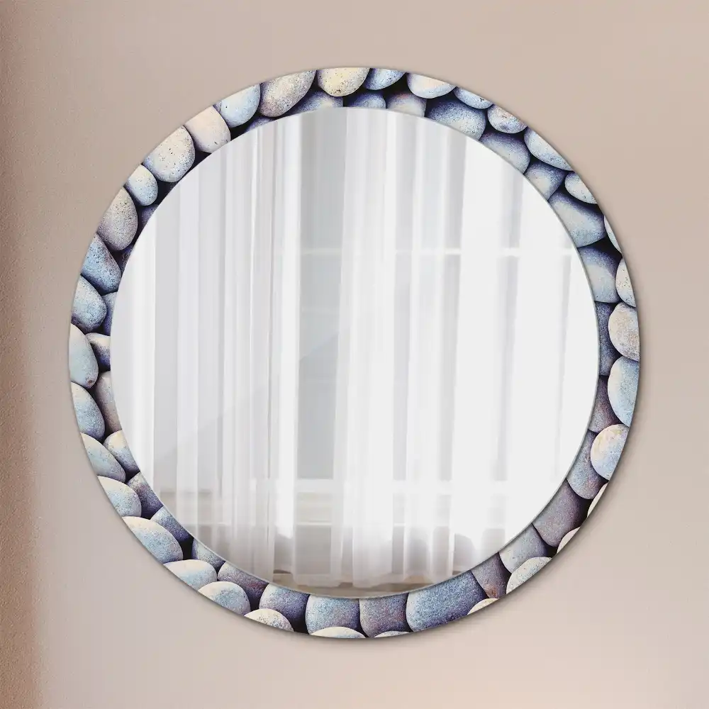 Round decorative mirror Sea stones circle