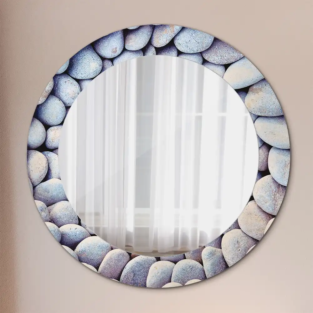 Round decorative mirror Sea stones circle
