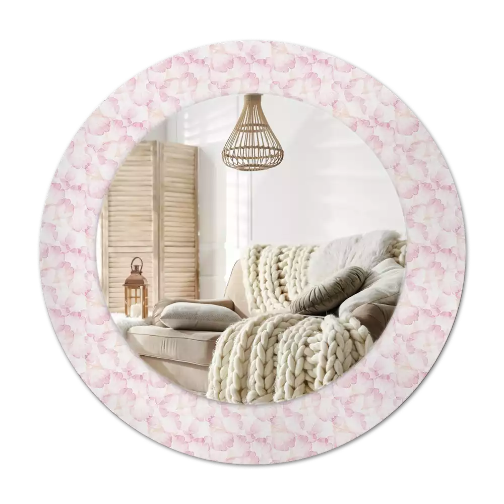 Round decorative mirror Flower petals