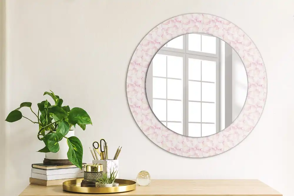 Round decorative mirror Flower petals