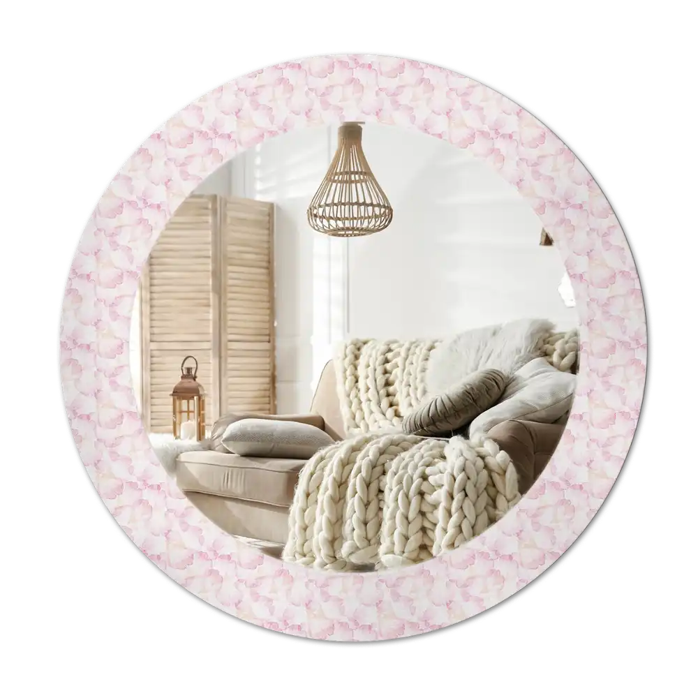 Round decorative mirror Flower petals