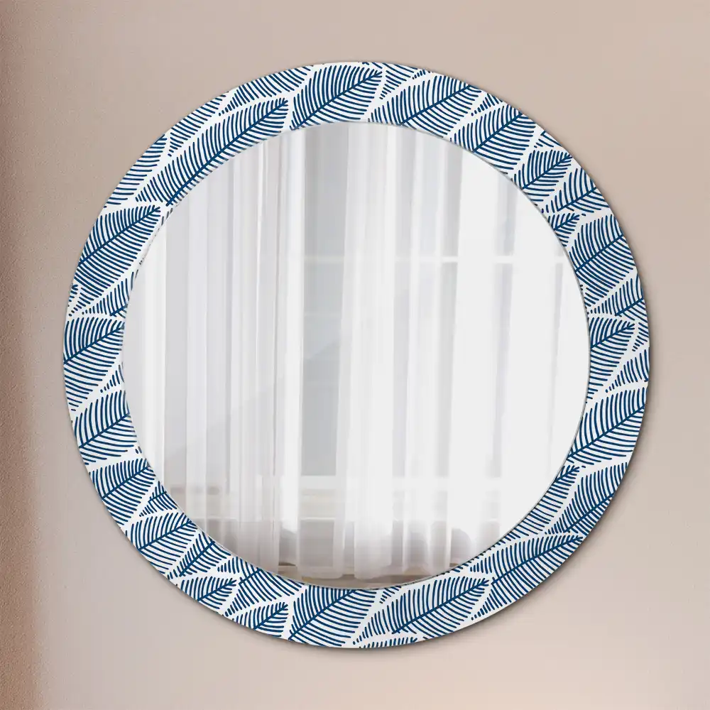 Round decorative mirror Leaves