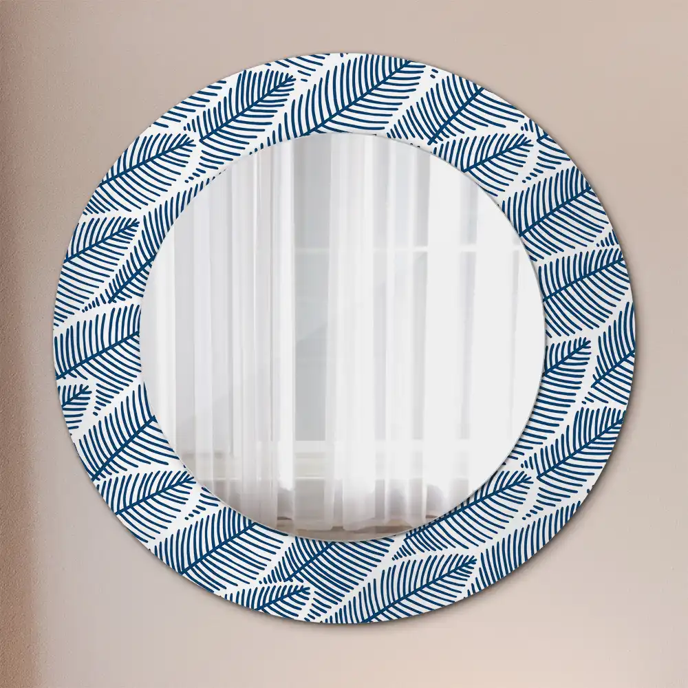 Round decorative mirror Leaves