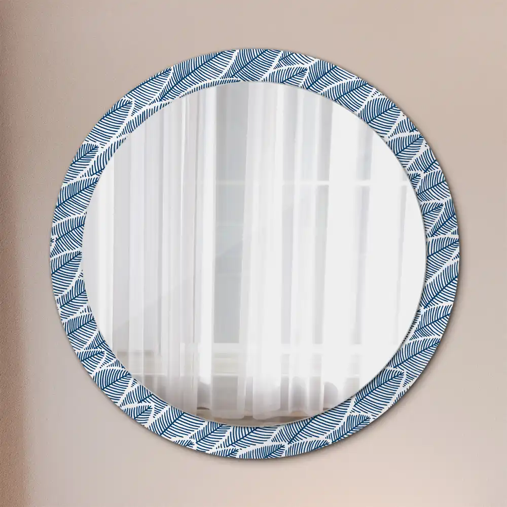 Round decorative mirror Leaves