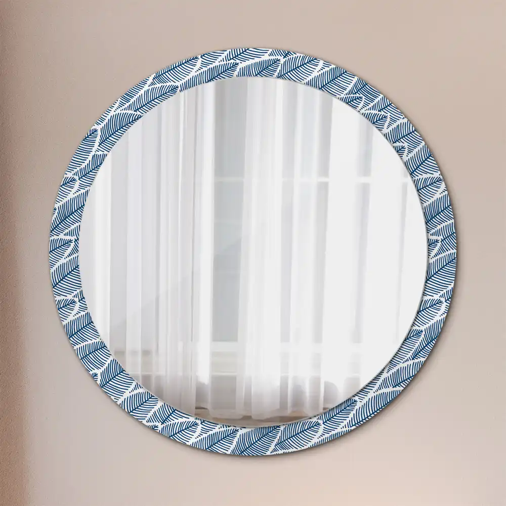 Round decorative mirror Leaves