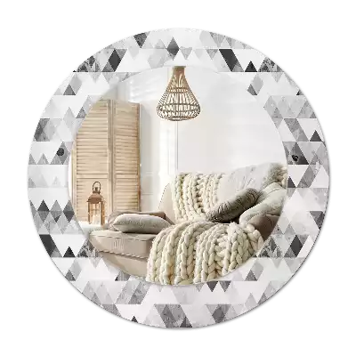 Round decorative mirror Triangles