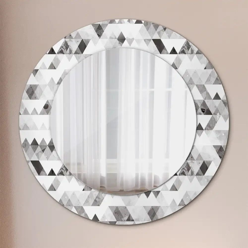 Round decorative mirror Triangles