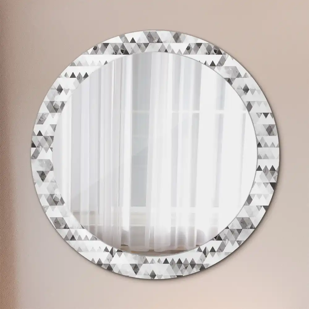 Round decorative mirror Triangles