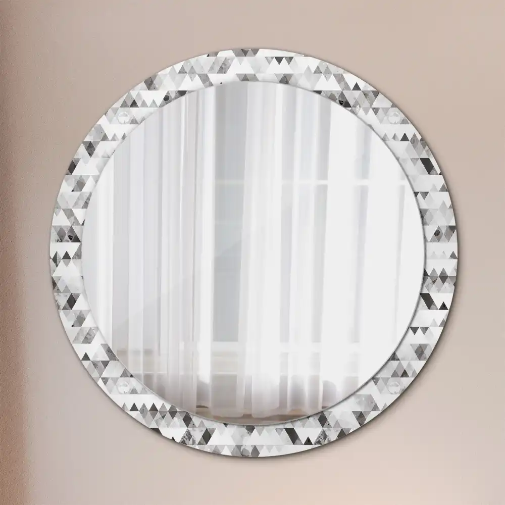 Round decorative mirror Triangles
