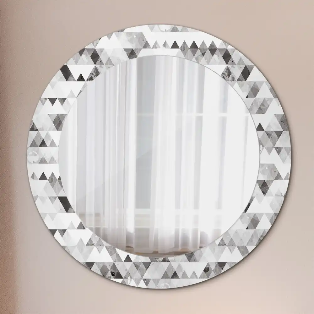 Round decorative mirror Triangles