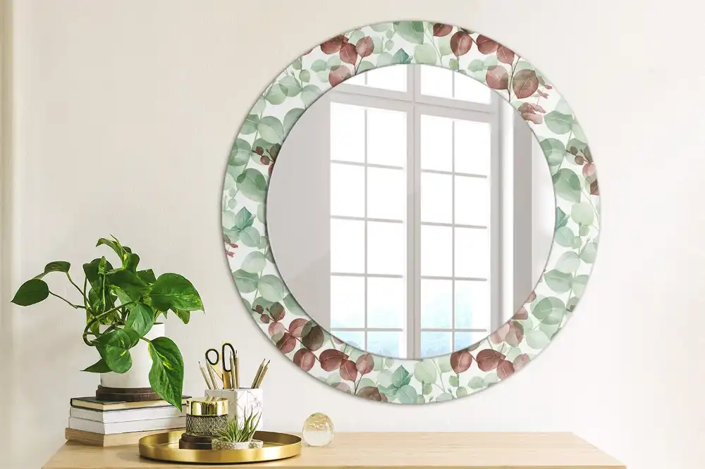 Round wall mirror decor Eucalyptus