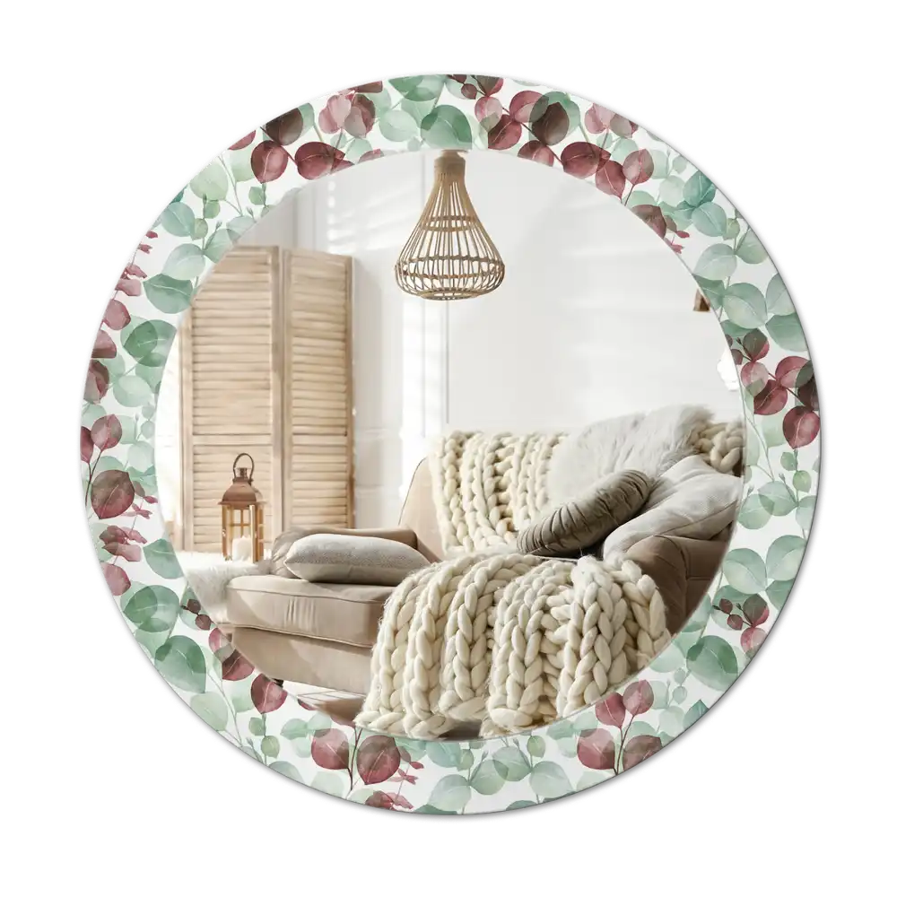 Round wall mirror decor Eucalyptus
