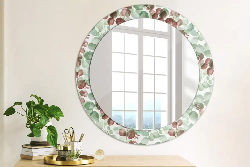 Round wall mirror decor Eucalyptus