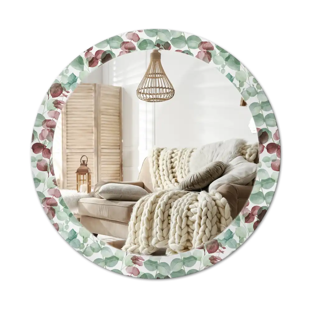 Round wall mirror decor Eucalyptus
