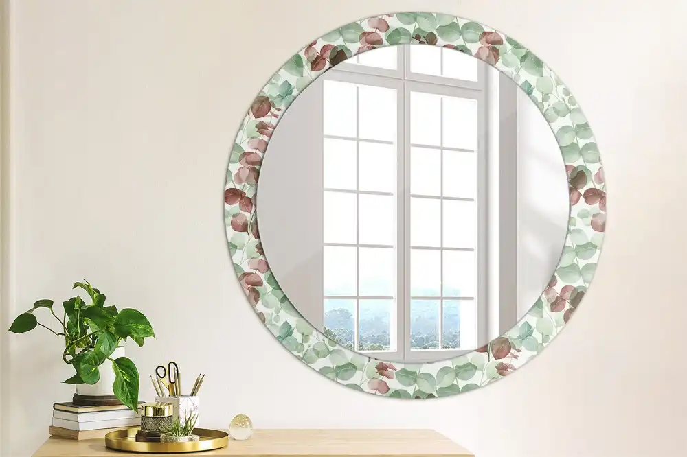 Round wall mirror decor Eucalyptus