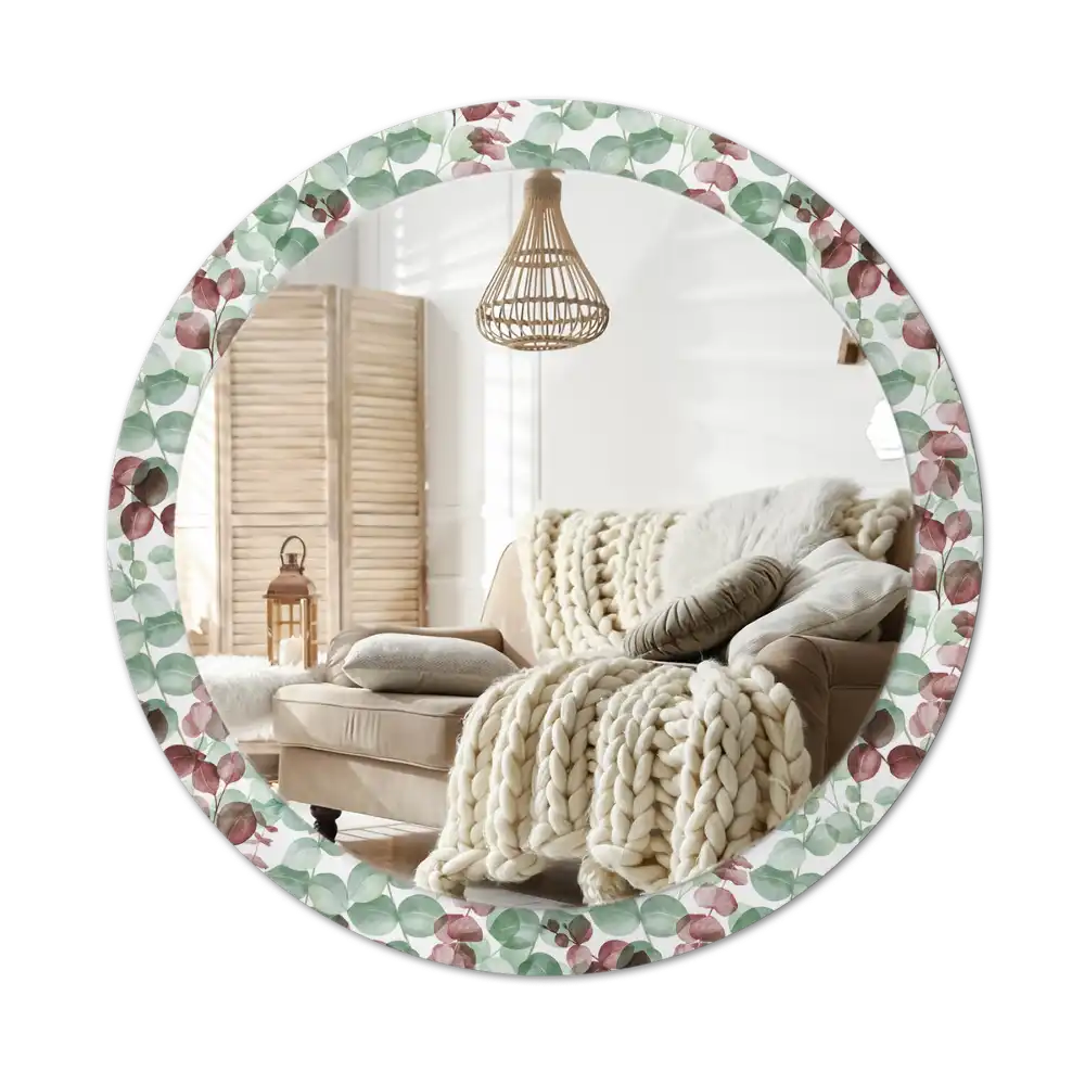 Round wall mirror decor Eucalyptus