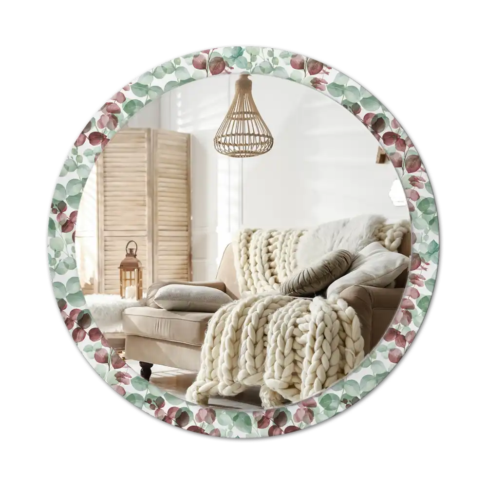Round wall mirror decor Eucalyptus