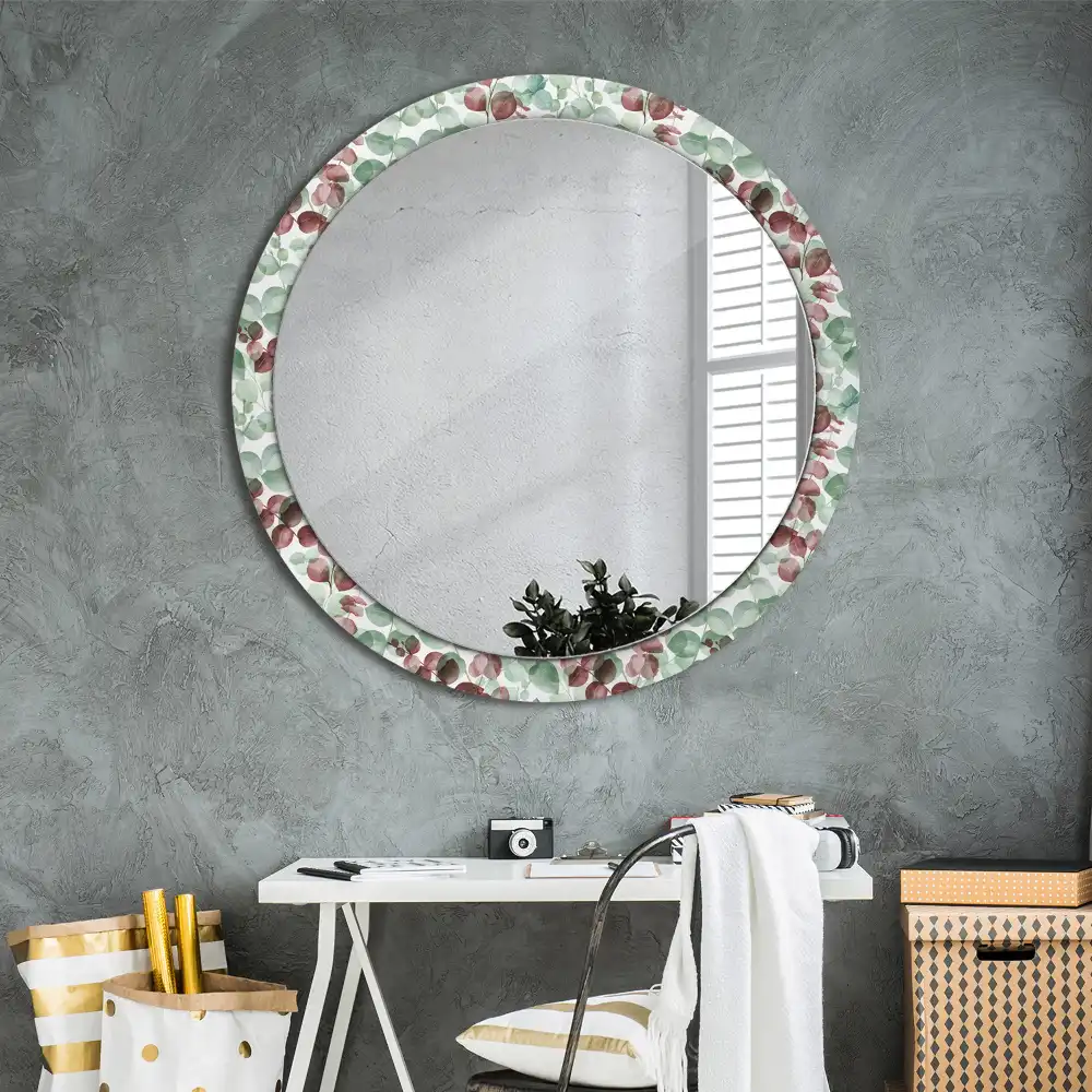 Round wall mirror decor Eucalyptus