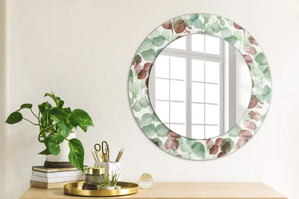 Round wall mirror decor Eucalyptus