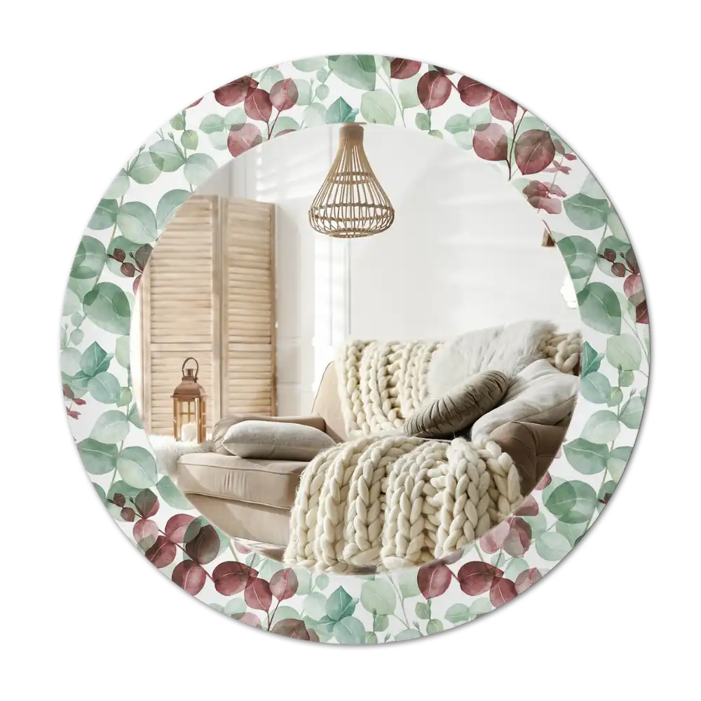 Round wall mirror decor Eucalyptus