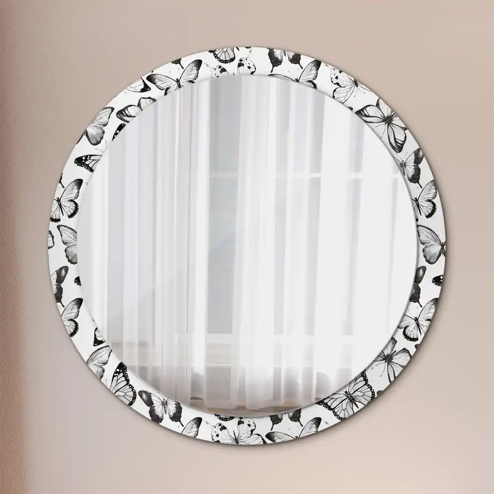 Round decorative mirror Butterflies