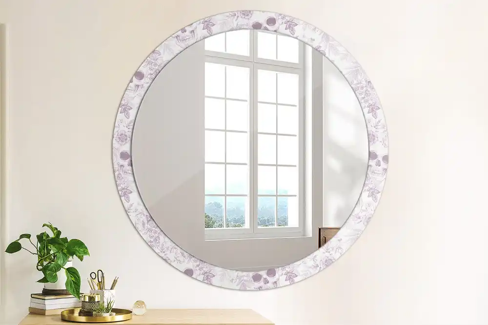 Round decorative mirror Skulls