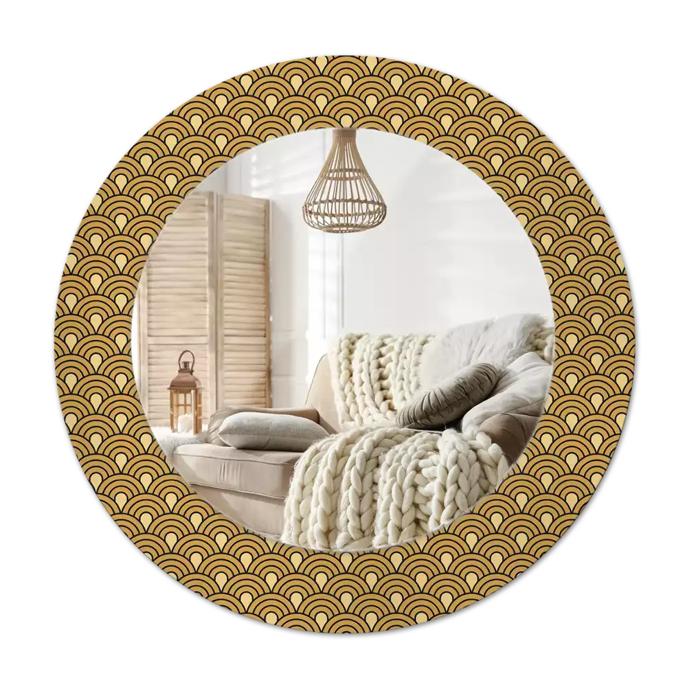 Round decorative mirror Retro pattern