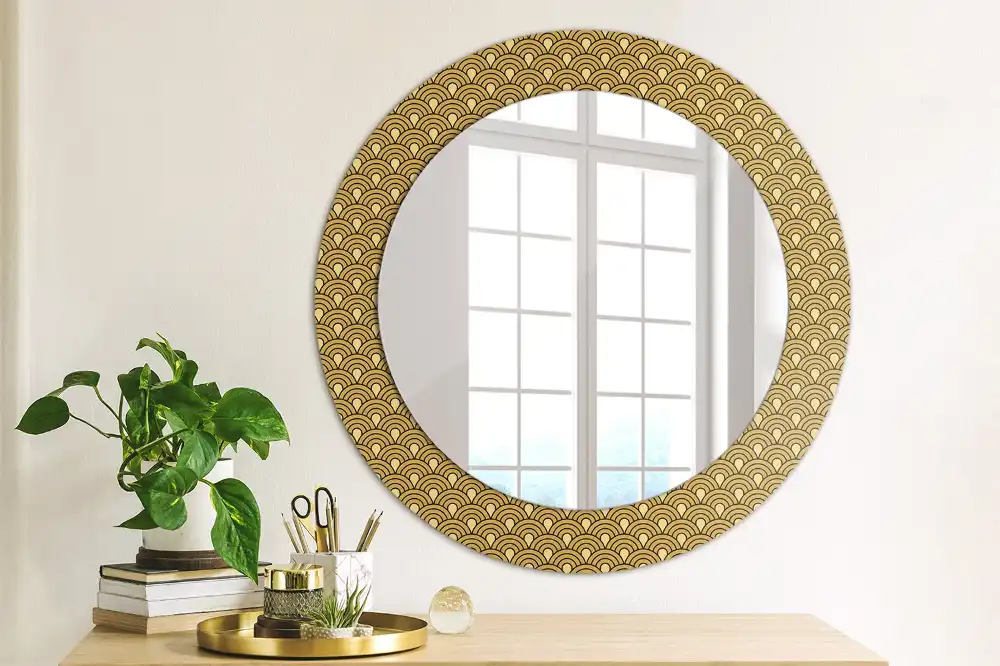Round decorative mirror Retro pattern