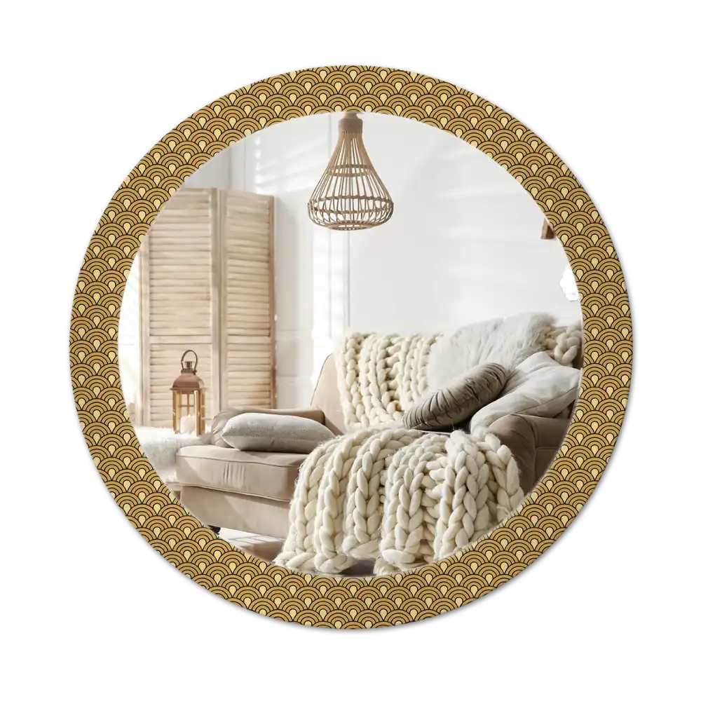 Round decorative mirror Retro pattern