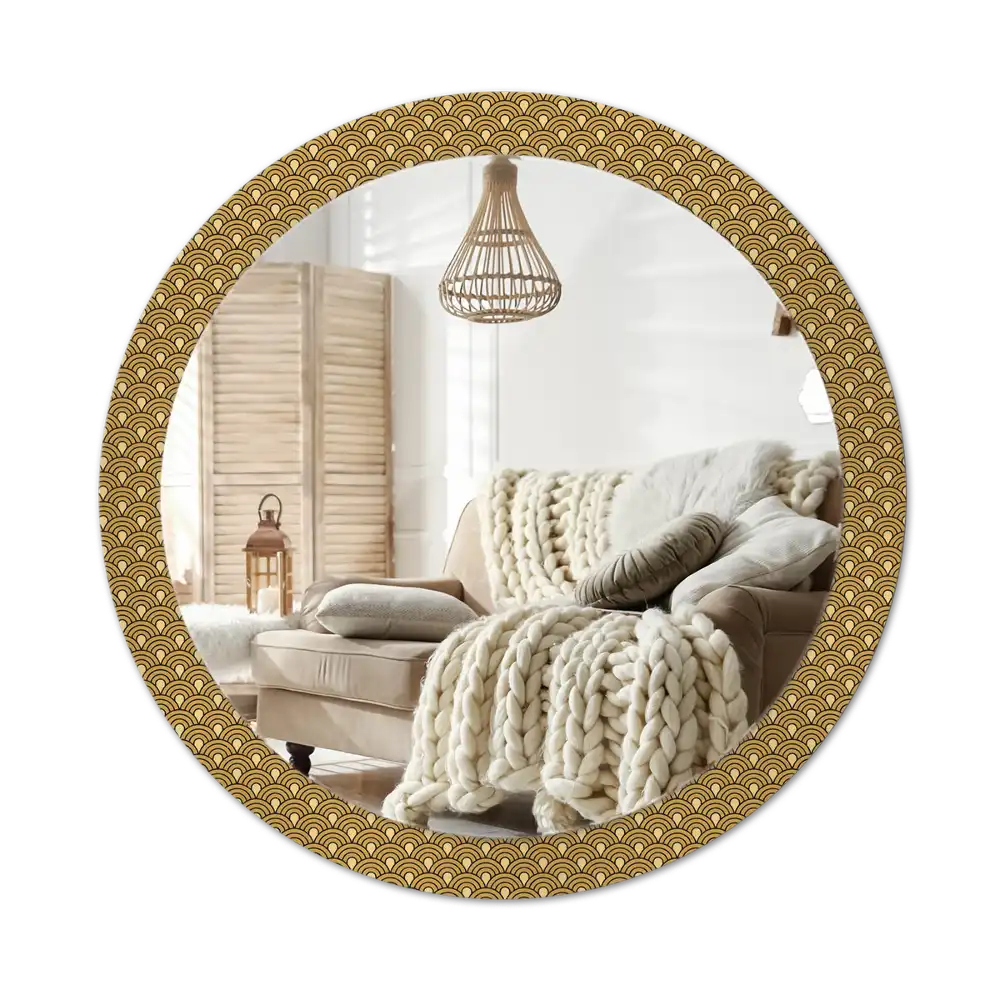 Round decorative mirror Retro pattern