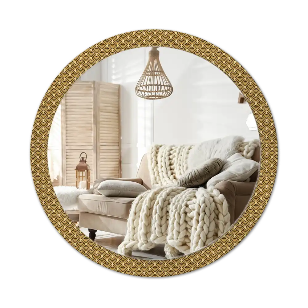 Round decorative mirror Retro pattern