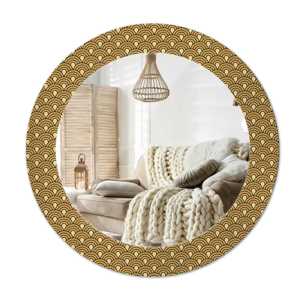 Round decorative mirror Retro pattern