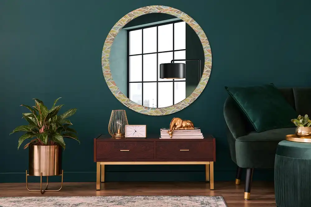 Round decorative mirror Abstract