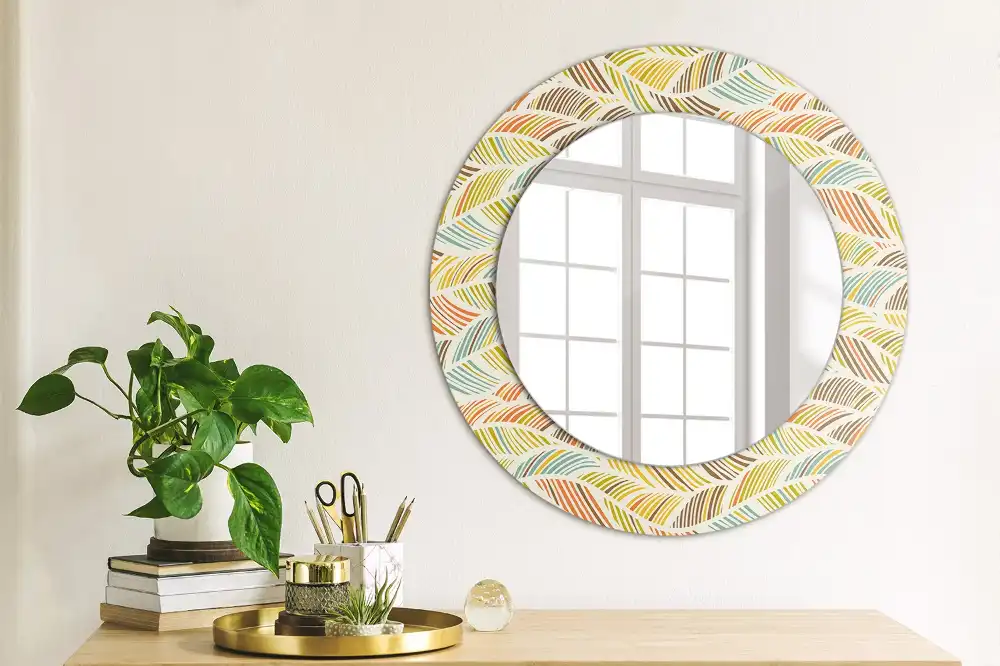 Round decorative mirror Abstract