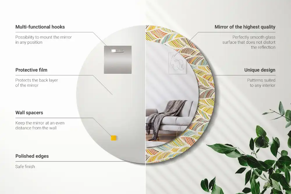 Round decorative mirror Abstract