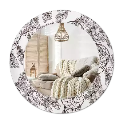 Round wall mirror decor Dream catcher