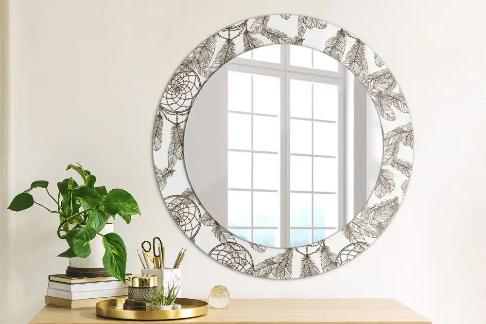 Round wall mirror decor Dream catcher