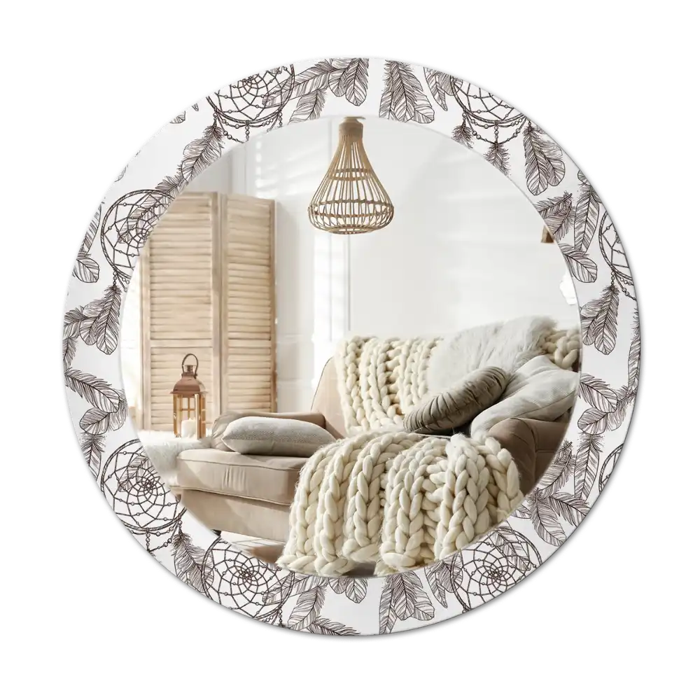 Round wall mirror decor Dream catcher