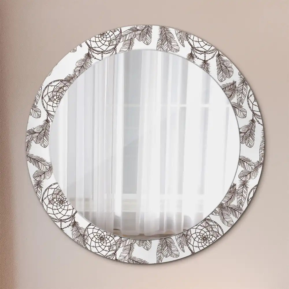 Round wall mirror decor Dream catcher