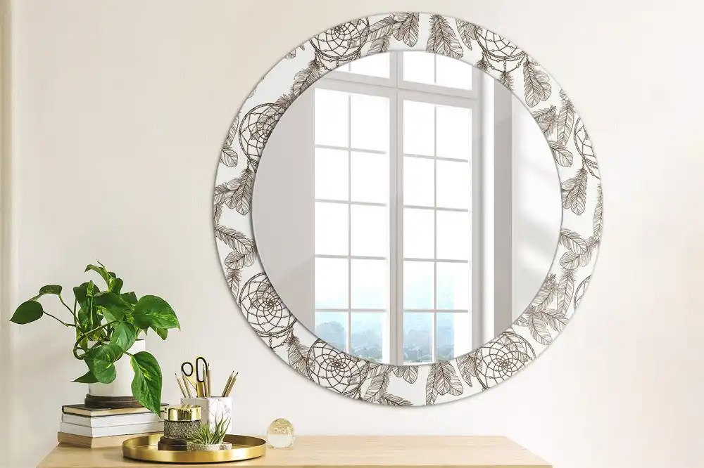 Round wall mirror decor Dream catcher