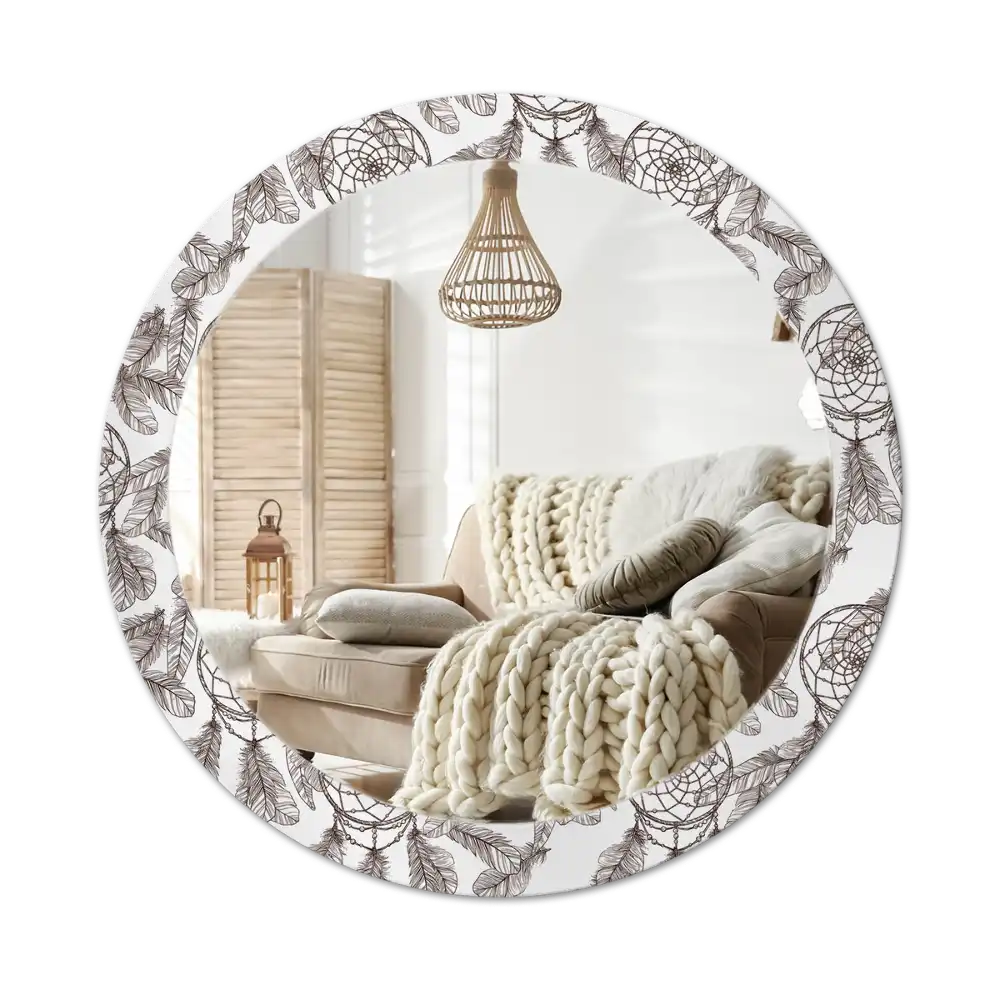 Round wall mirror decor Dream catcher