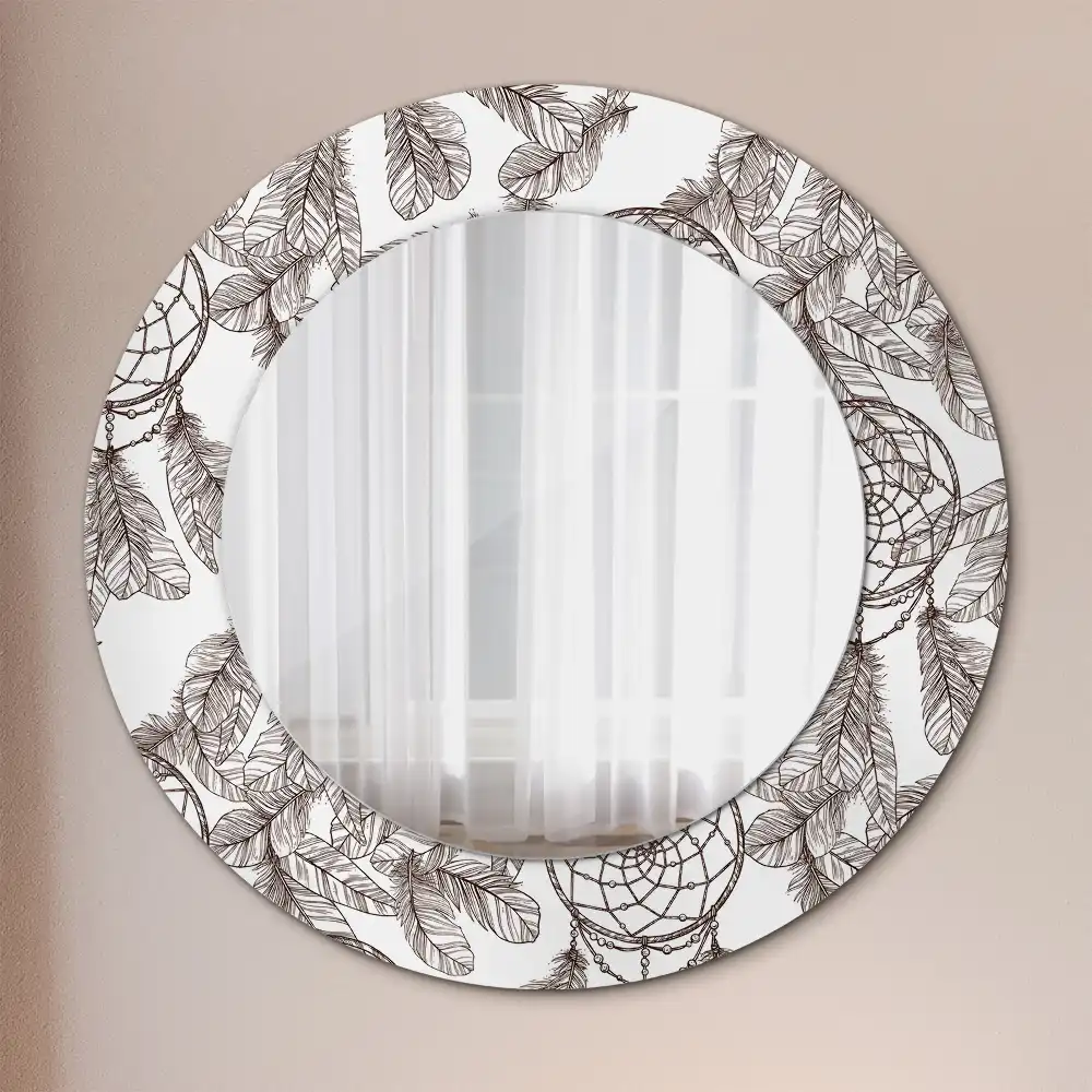 Round wall mirror decor Dream catcher