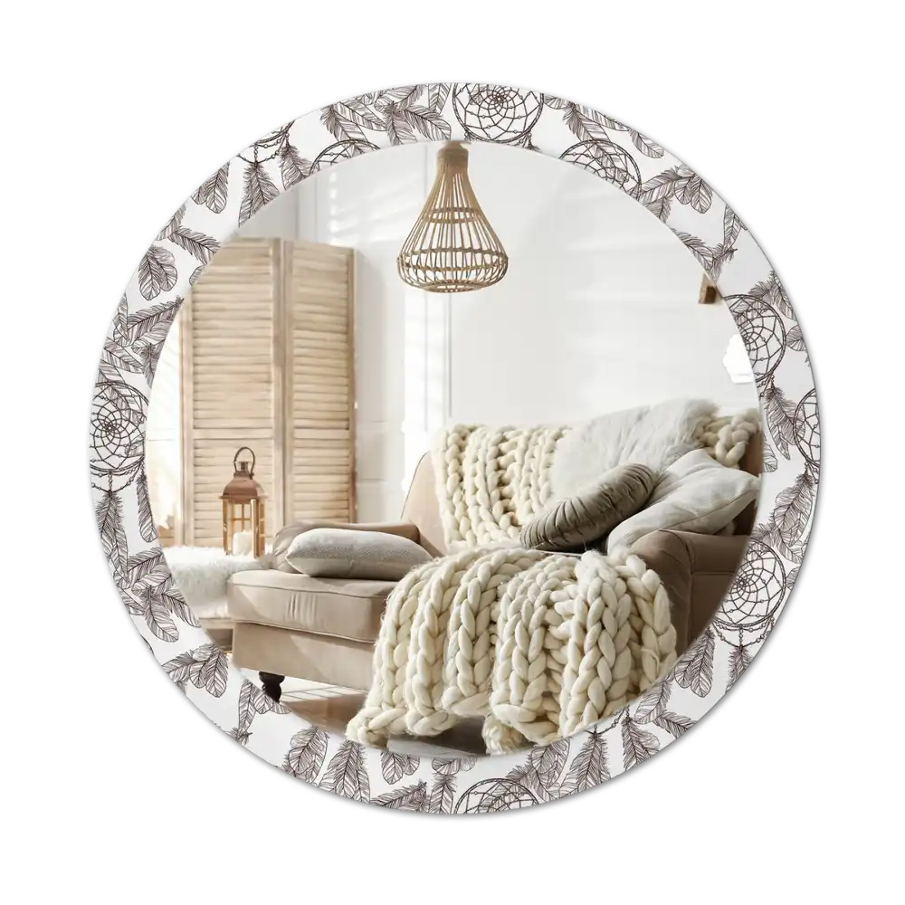 Round wall mirror decor Dream catcher