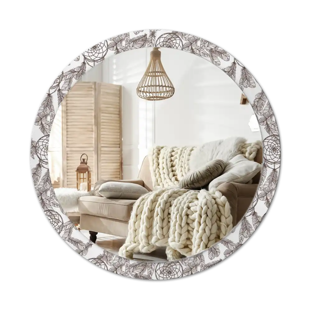Round wall mirror decor Dream catcher