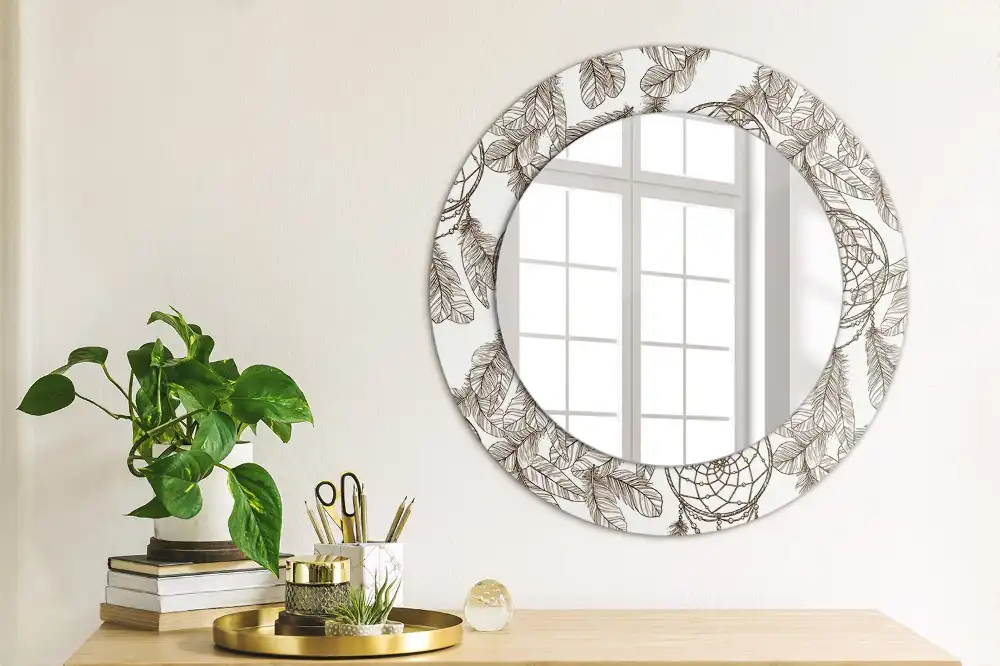 Round wall mirror decor Dream catcher