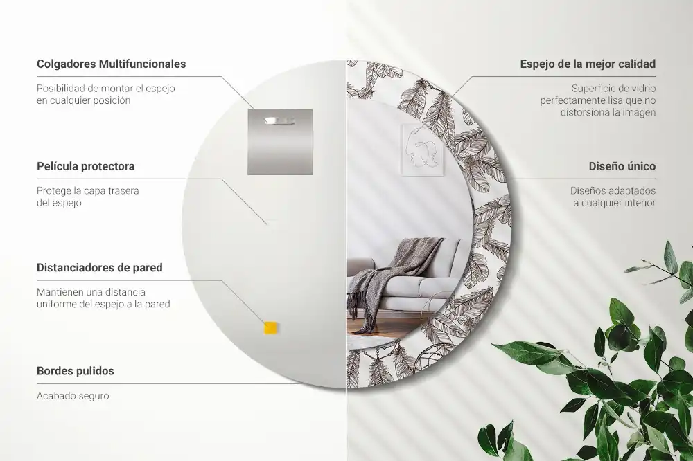 Round wall mirror decor Dream catcher