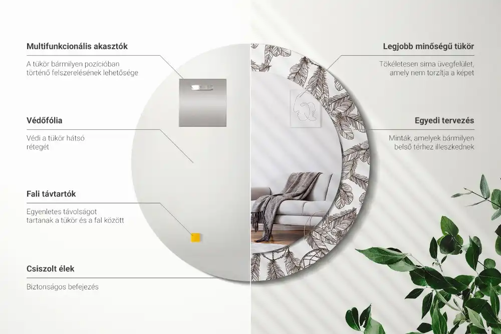 Round wall mirror decor Dream catcher