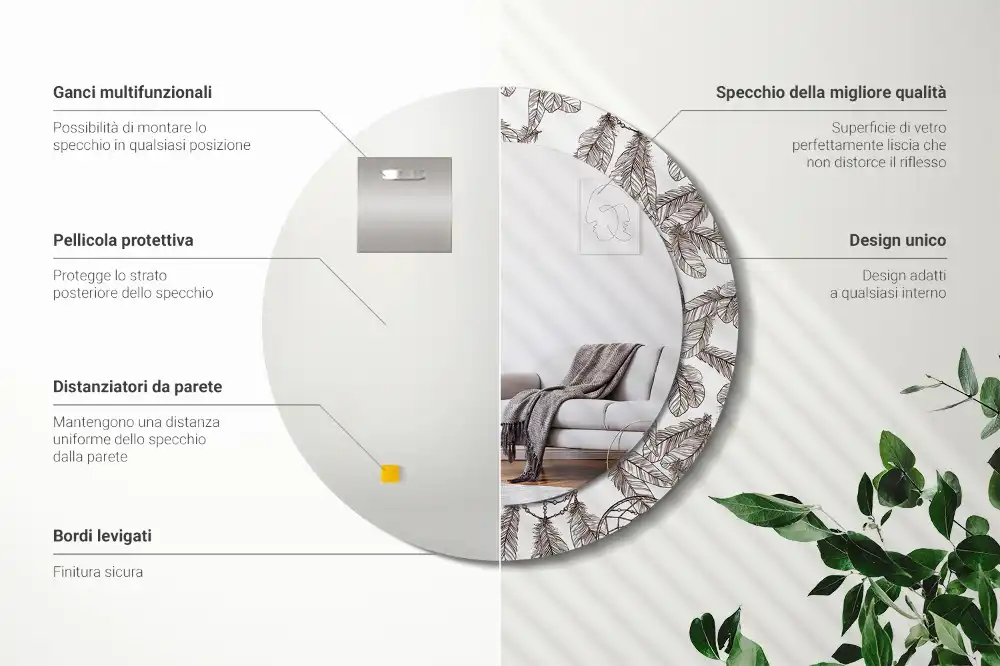 Round wall mirror decor Dream catcher