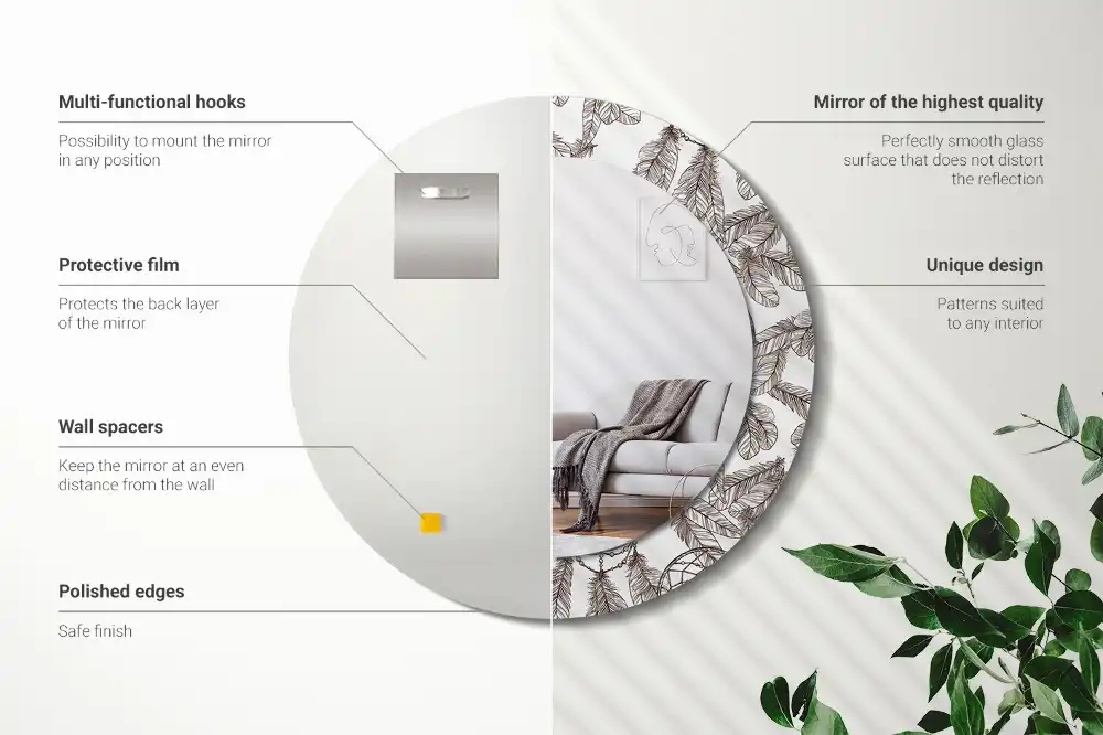 Round wall mirror decor Dream catcher