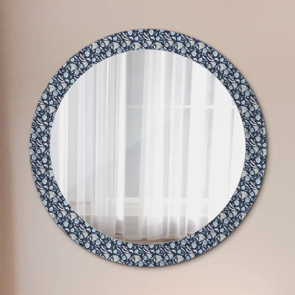 Round printed mirror Boho pattern